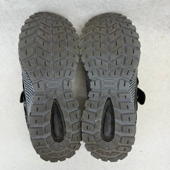 Ubjen Boy's Gray & Black Athletic Sneakers -‎ Size 34 - Picture 4 of 6